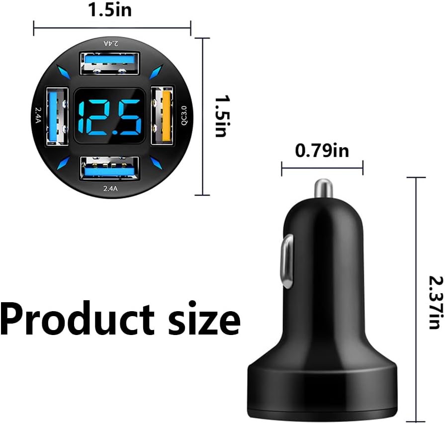 Schnelles 66W USB-Ladegerät fürs Auto. Power Delivery & Quick Charge 3.0 Dual-Port für Pkw-Zubehör.