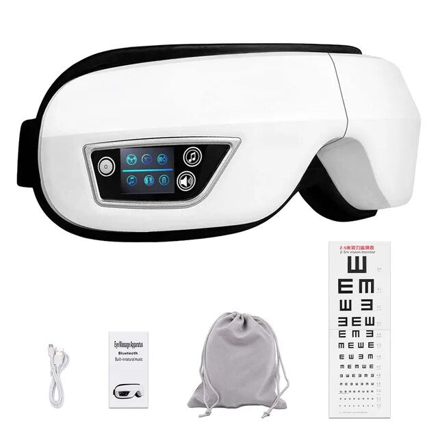Zukunftsorientiertes 6D Smart Augenmassagegerät mit Bluetooth für personalisierte Wellness.