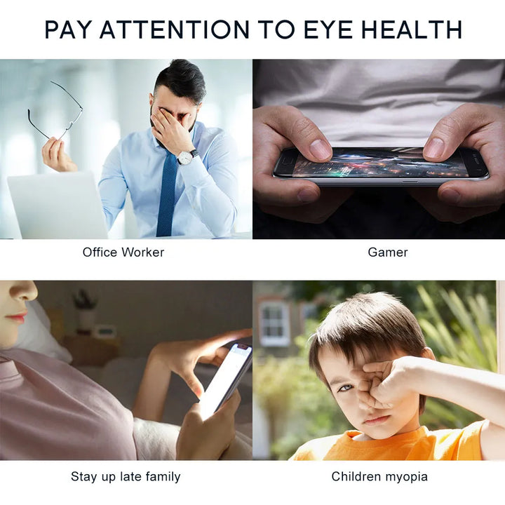 Stilvolles 6D Smart Augenmassagegerät, ein modernes Gadget für entspannte Augen.