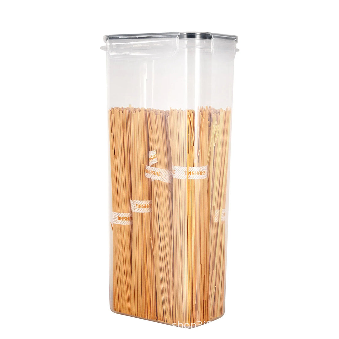 BPA-freie Vorratsdosen mit luftdichten Deckeln halten Lebensmittel frisch. Perfekt für die Küchenordnung.