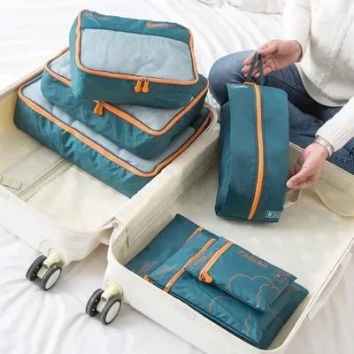 Wasserabweisendes Reise-Organizer Set als Packwürfel & Koffer-Taschen für sicheren Transport auf Reisen.