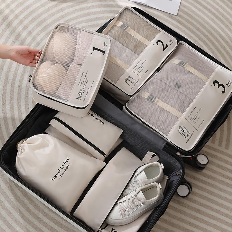 Reisehilfe: 7 wasserabweisende Packwürfel & Packtaschen für ordentliches, gut strukturiertes Reisegepäck.