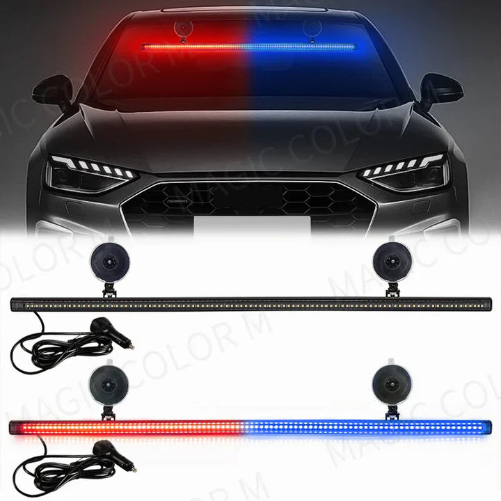96 LED Auto Stroboskop-Lichtleiste für Notfallwarnung, helles Sicherheitslicht für Fahrzeuge.