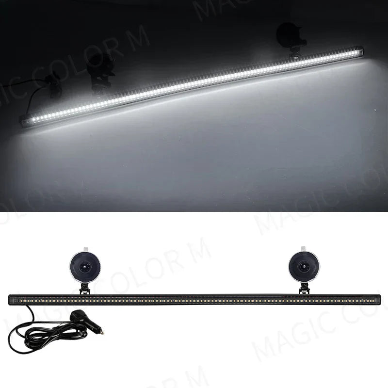 Kompakte 96 LED Warnleuchte, vielseitiges Auto Notlicht und Stroboskoplicht für flexible Anwendung.