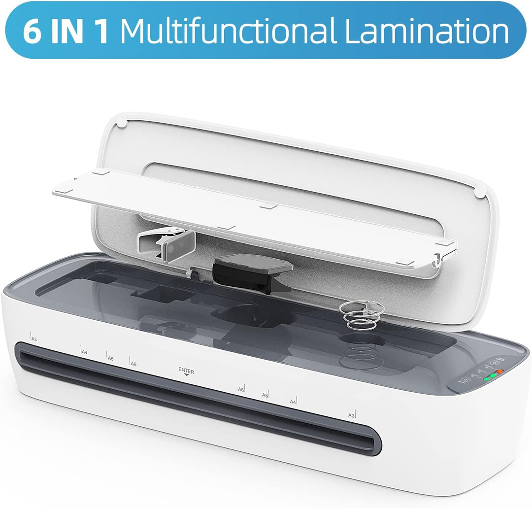 Vielseitiges A3 Laminiergerät Set mit 6-in-1-Funktionen für Heiß- & Kaltlaminierung und Papierverarbeitung.
