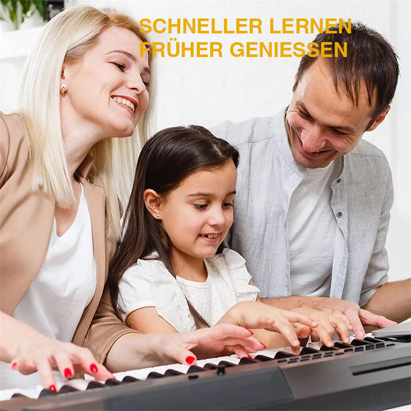 Farbige Klavier Notenetiketten für Anfänger. Lernhilfe zum einfachen Merken der Noten auf der Tastatur.