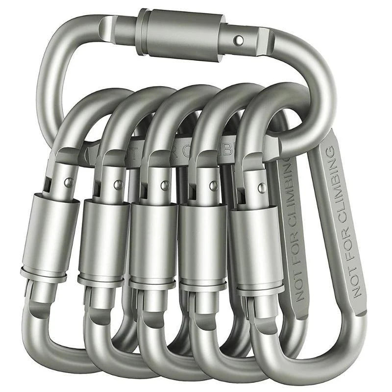 Multifunktionaler Aluminium Karabiner als Schlüsselanhänger für den Alltag. Praktische Befestigung.