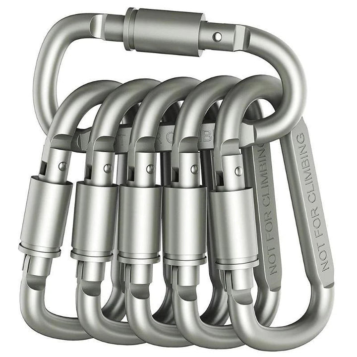 Multifunktionaler Aluminium Karabiner als Schlüsselanhänger für den Alltag. Praktische Befestigung.