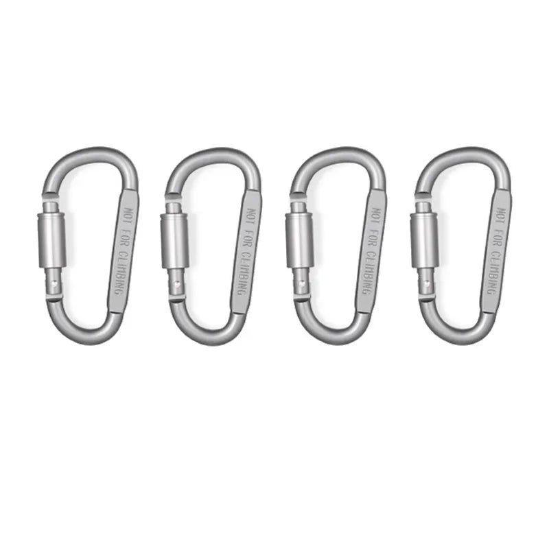 Sichere Befestigung mit abschließbaren Aluminium Karabinern: Must-have für Camping, Sport & Alltag.