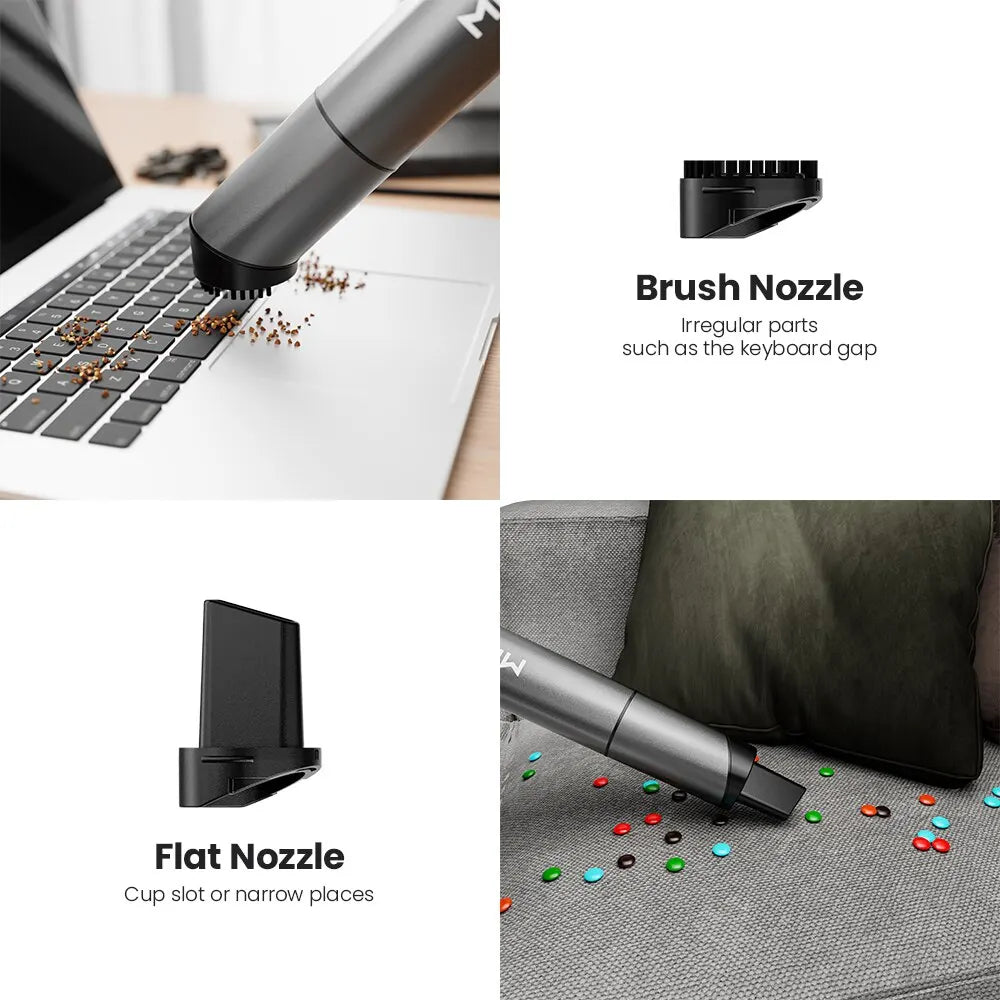 Kabelloser AirPro Mini Mini-Staubsauger für Auto-Reinigung, entfernt Schmutz & Krümel mühelos.