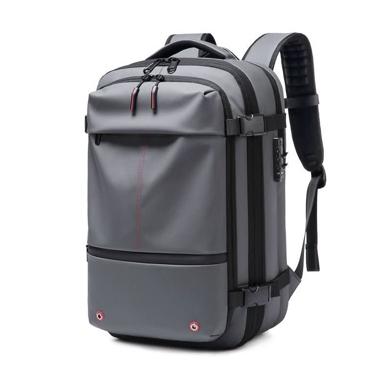 Hochwertige Reißverschlüsse am AIRTRAIL Rucksack, sicherer Verschluss für Laptop & Wertsachen.