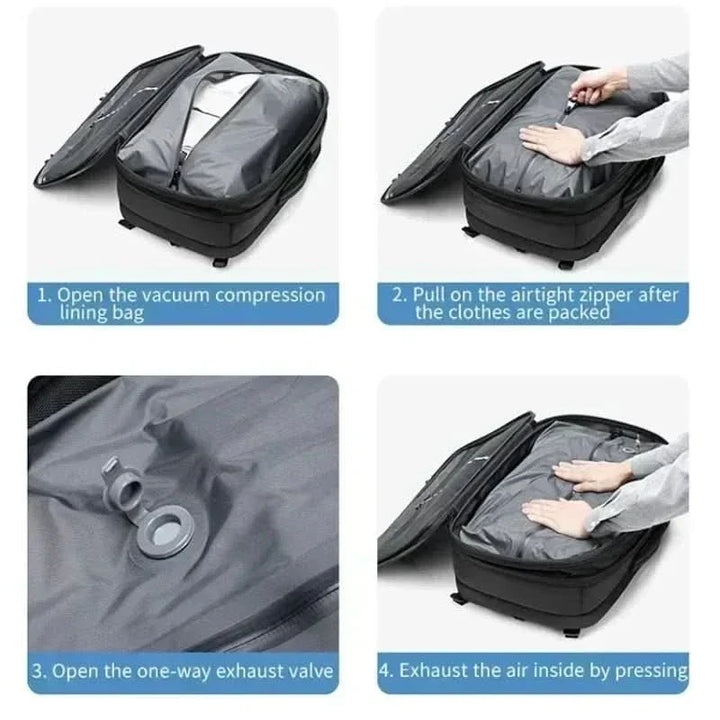 Seitliche Ansicht des flexiblen AIRTRAIL Rucksacks, ideal für den täglichen Gebrauch & Freizeit.