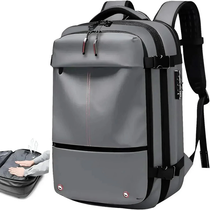 Detail des reißfesten Materials vom AIRTRAIL Rucksack, robust & langlebig für alle Abenteuer.