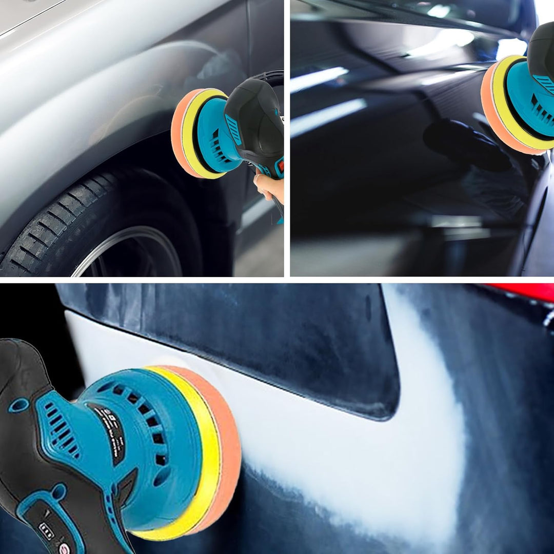 Akku-Polierer Torvex mit Dual-Akkus zum Polieren, Wachsen und Schleifen von Fahrzeugoberflächen.