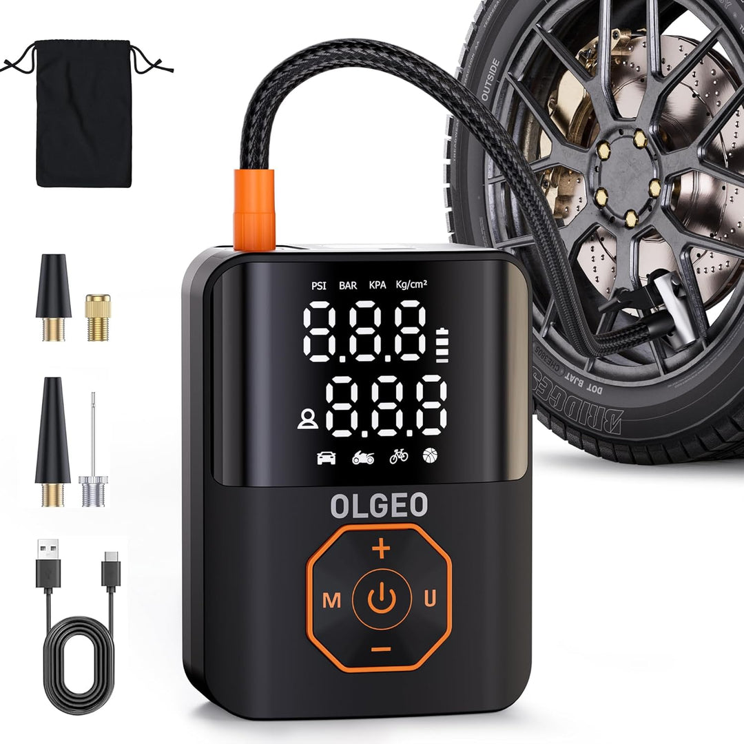 Akku-Luftkompressor 18000mAh, 160 PSI, tragbare Reifendruckpumpe für Auto, Motorrad, Fahrrad.