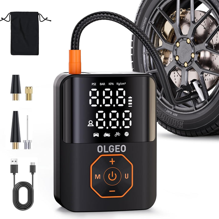Akku-Luftkompressor 18000mAh, 160 PSI, tragbare Reifendruckpumpe für Auto, Motorrad, Fahrrad.