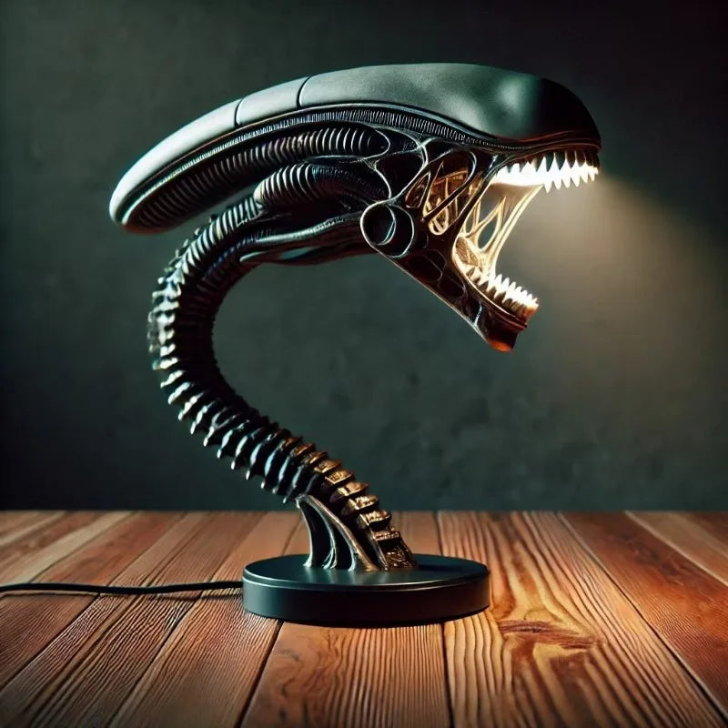 Alien & Predator LED Schreibtischlampe: Detailreiche Sci-Fi Horror Deko mit leuchtenden Figuren für Gaming-Tische.