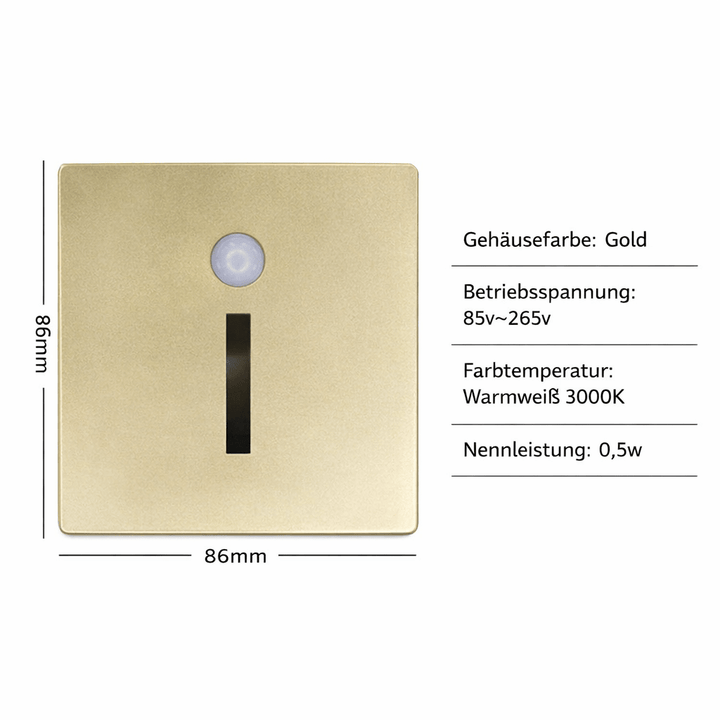 ALUMI GLOW LED-Wandleuchte: Aluminium-Designlampe mit Bewegungssensor. Smarte Innenbeleuchtung, energiesparend.