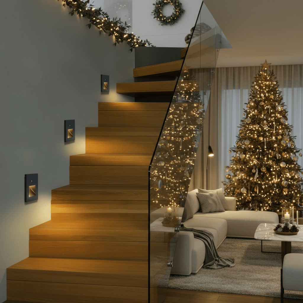 Robuste LED-Wandlampe aus Aluminium. ALUMI GLOW mit Bewegungssensor ideal für Flur- & Treppenbeleuchtung.