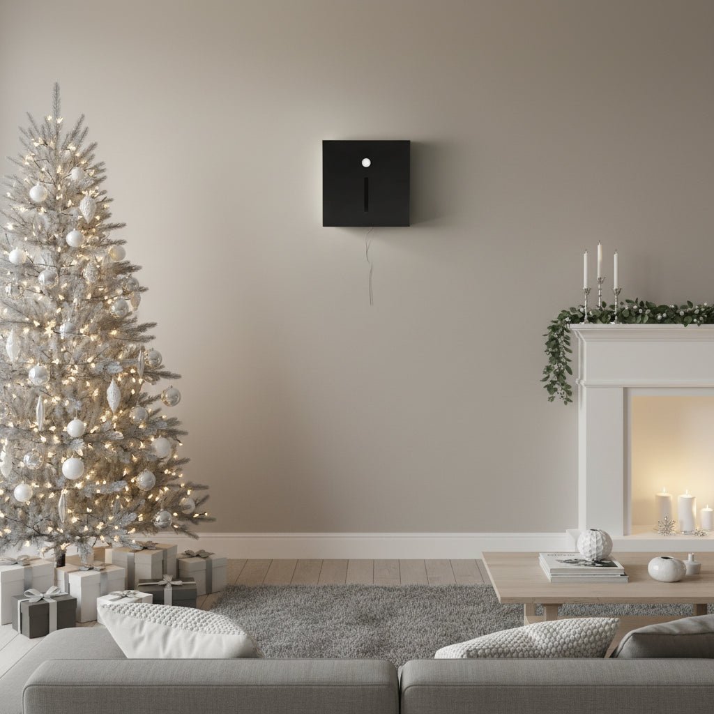 Moderne Aluminium-Wandleuchte ALUMI GLOW mit integriertem Bewegungssensor für smarte Innenbeleuchtung.