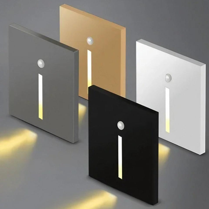 ALUMI GLOW Designleuchte: Schlanke LED-Wandlampe aus Aluminium, ideal als Sensorlicht für moderne Flure.
