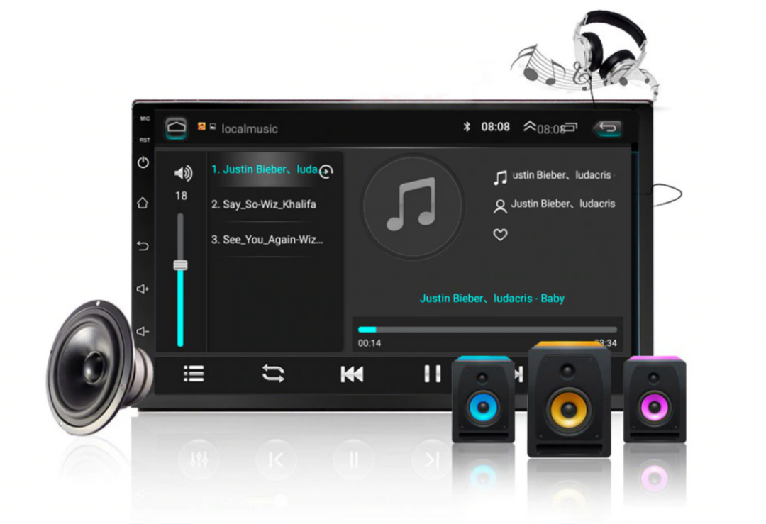 Android Auto Multimedia System mit GPS Navigation, Bluetooth & Infotainment für PKW.