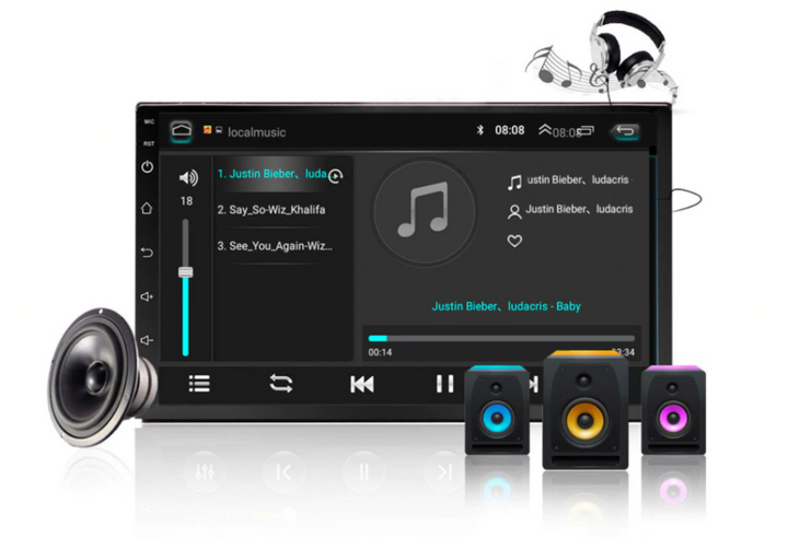 Android Auto Multimedia System mit GPS Navigation, Bluetooth & Infotainment für PKW.