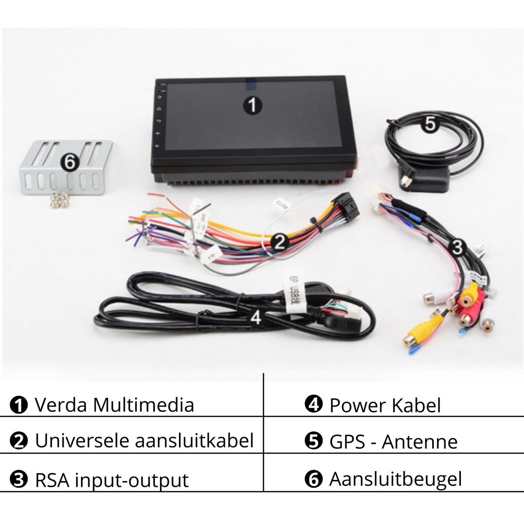 Modernes Android Autoradio mit großem Touchscreen, Bluetooth Freisprecheinrichtung & Entertainment-Funktionen.
