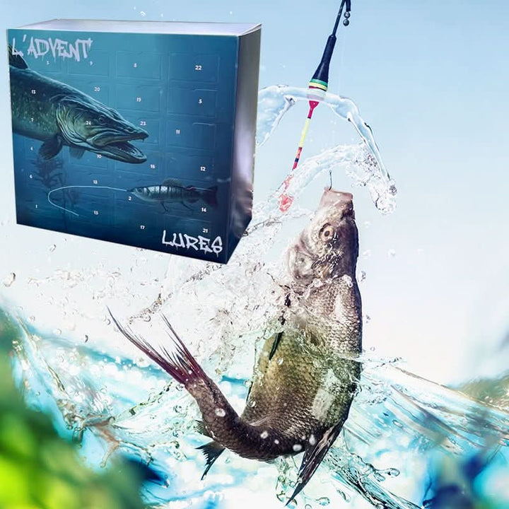Überraschungskalender für Angler 2025: Eine vielfältige Auswahl an einzigartigen Ködern für jede Angelsituation.