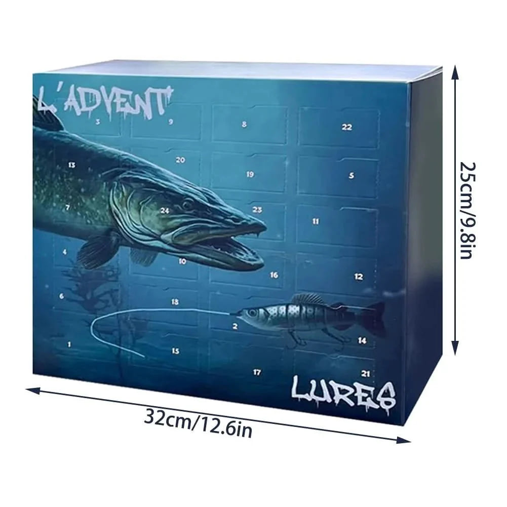 Angler Adventskalender 2025 mit exklusiven Ködern, bereit für spannende Fänge und neue Angelabenteuer.