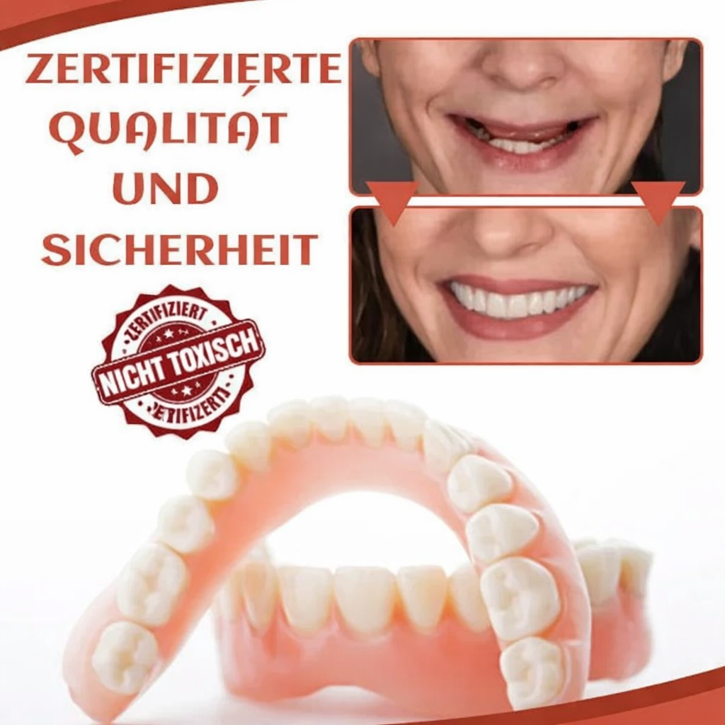 Weiches Silikonpolster für Prothesen. Minimiert Druckstellen & verbessert Zahnpflege mit sicherem, komfortablem Halt.