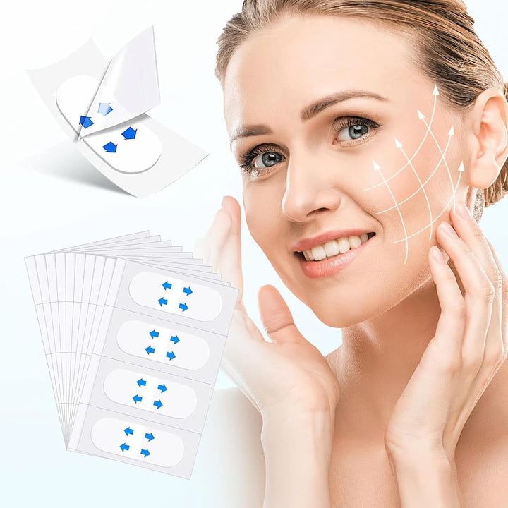 Kosmetische Anti-Aging Pflaster für ein straffes, faltenfreies Gesicht. Unsichtbare Skincare Schönheitslösung.