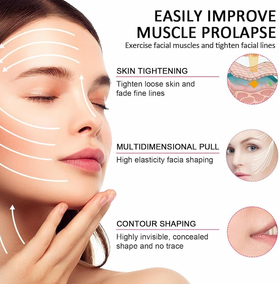 Anti-Aging Gesichtsstraffungs-Pflaster: Faltenreduktion, Hautstraffung. Für ein unsichtbares, jugendliches Lifting.