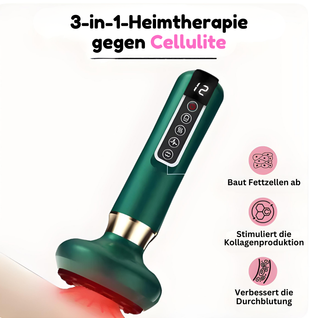 Anti-Cellulite-Gerät: Hautstraffung durch Cupping & Infrarottherapie. Für glattere Haut.