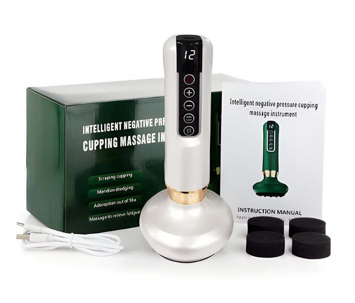 Gezielte Cellulite-Behandlung: Cupping-Gerät mit Infrarotlicht für glatte, feste Haut am Körper.