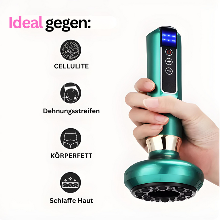 Erleben Sie straffere Haut: Anti-Cellulite-Gerät mit Cupping-Funktion & tiefenwirksamem Infrarot.