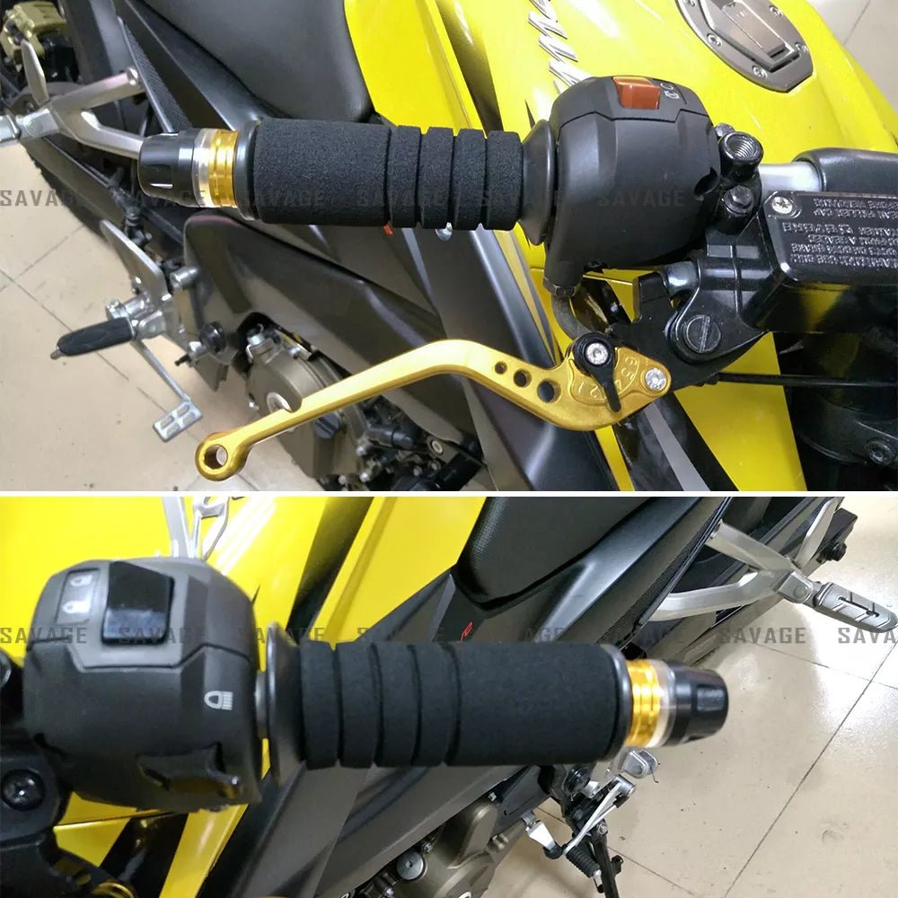 Ergonomische Lenkergriffe 22mm für Motorrad, Anti-Rutsch-Gummi für mehr Grip, Stabilität & hohen Fahrkomfort.
