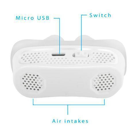 Unisex Anti-Schnarch Gerät mit Micro CPAP. Effektiver Schnarchstopper für tieferen Schlaf & reine Atemluft (PM25).