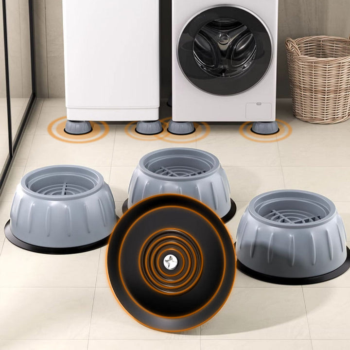 Anti-Vibrations-Waschmaschinenfüße aus Gummi, dämpfen Lärm & erhöhen Stabilität effektiv.