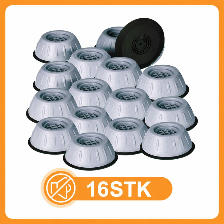 Set Anti-Vibrations-Pads zur Geräuschdämpfung unter Waschmaschinen, für ein ruhigeres Zuhause.