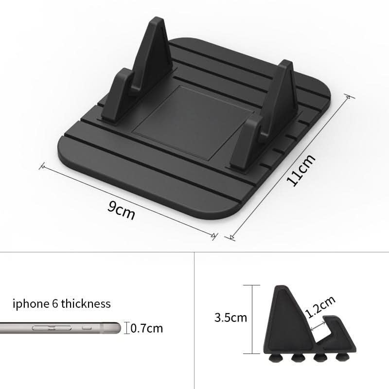 Flexible Antirutsch Handyhalterung Auto aus Silikon; ideal für alle Smartphones und sichere Navigation.