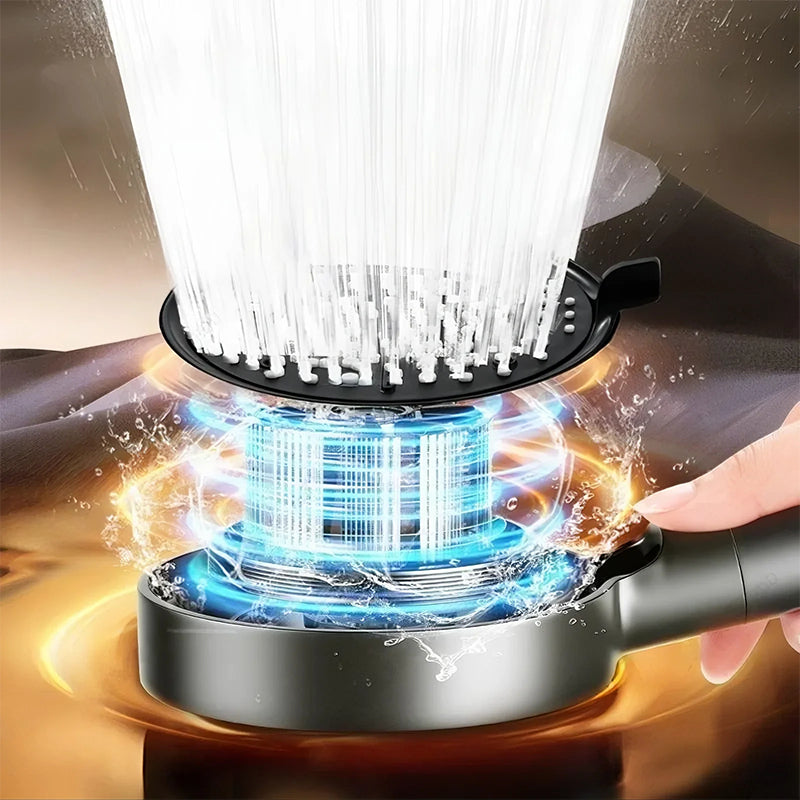 Eleganter AquaKraft 6 Hochdruck Duschkopf für Ihr Badezimmer. 6 Strahlarten und Filterfunktion für Wellness.