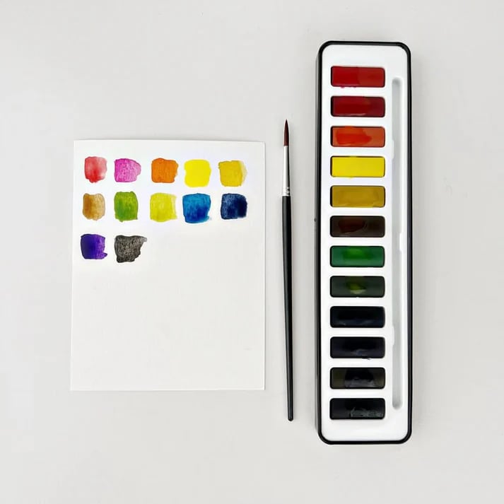 Offenes Aquarell Malbuch für Einsteiger: Lerne Zeichentechniken & fördere deine Kreativität.