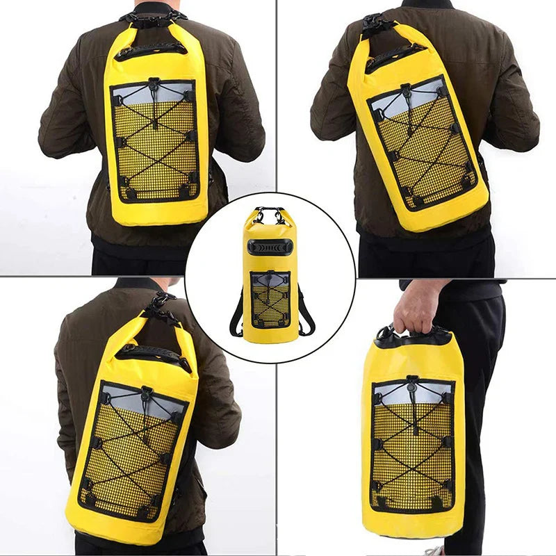 AQUARIX Motion Dry Bag 10L, wasserdichter Rolltop-Rucksack für Outdoor, Kajak, Strand & Wassersport.