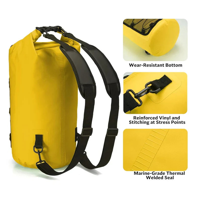 Unisex Dry Bag AQUARIX Motion 20L. Robust, wasserdicht für Camping, Trekking & Abenteuer.