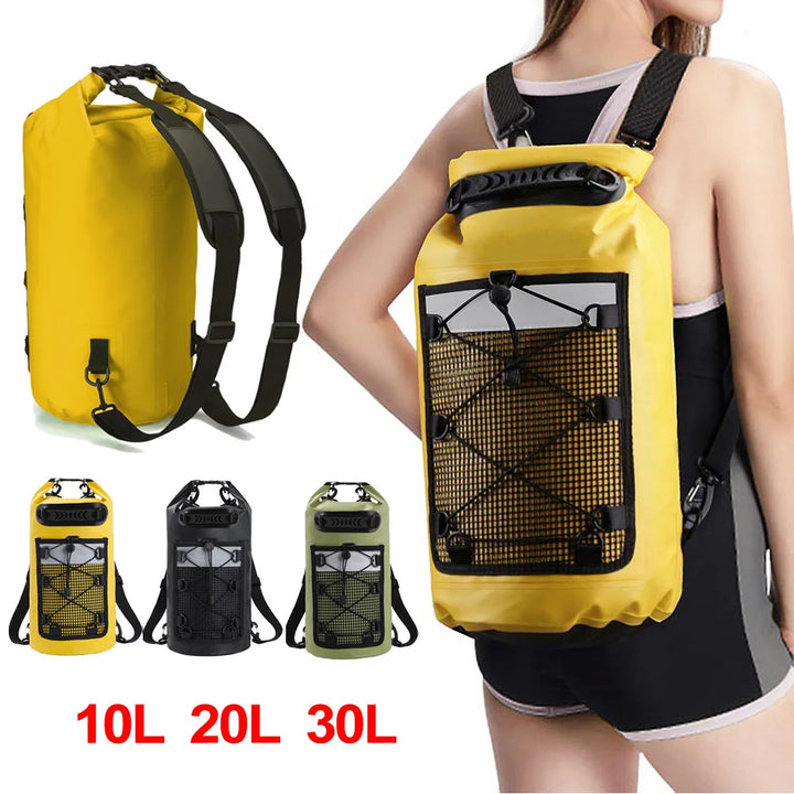 Wasserdichte Outdoor Tasche 30L AQUARIX Motion. Perfekt für Strand, Boot & Wanderungen.