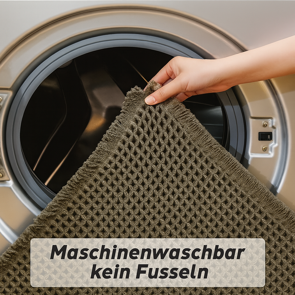 Premium AquaSoft Badematte: langlebig, weich, rutschfest & schnelltrocknend; verbessert Sicherheit & Komfort im Bad.