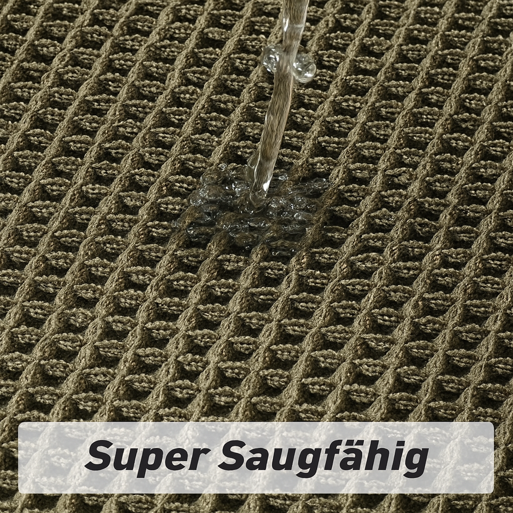 Sichere AquaSoft Badmatte in Waffeloptik; rutschfest & stabil für Duschbereich und Badezimmer.