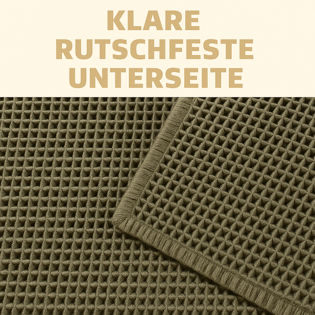 Schnelltrocknende AquaSoft Badematte; ideal für Dusche & Bad; saugstark, hygienisch und weich.