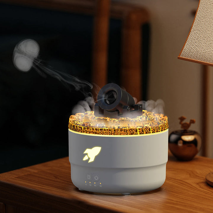 Beruhigender Aroma Diffuser mit Lava-Effekt Nachtlicht für entspanntes Raumklima und angenehmen Raumduft.